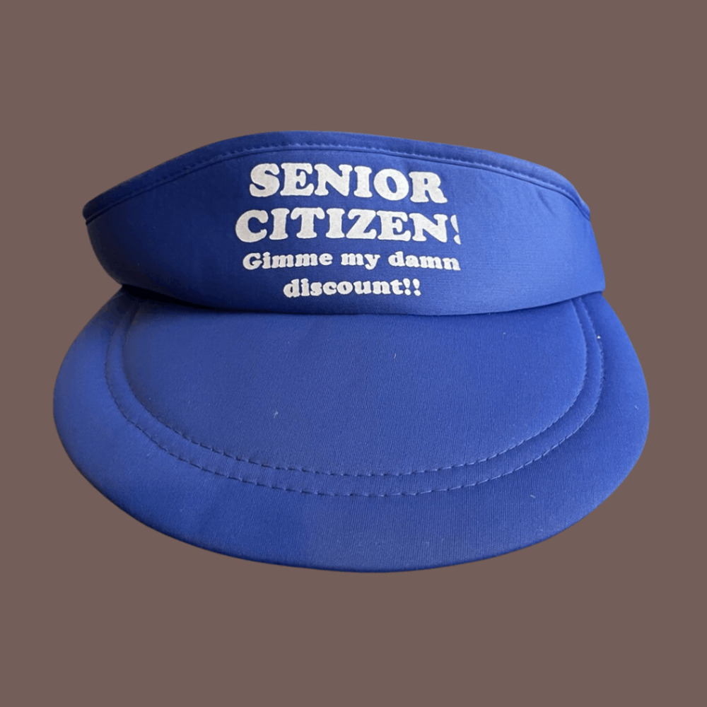 Nissin Cap Visor | Blue, Statement Humor | One Size | Vintage